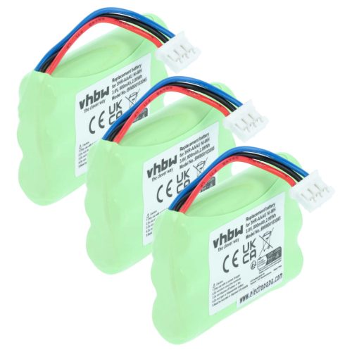 VHBW Vezetékes telefon akkumulátor 3HR-AAAU - 800 mAh 3,6 V NiMH