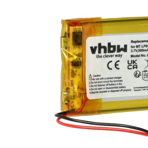 VHBW Kabelloser Telefonakku iDect CP75, MT LP053040 - 600 mAh 3,7 V Li-Polymer