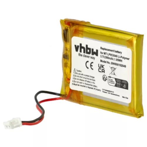 VHBW Kabelloser Telefonakku CP75, MT LP053040 - 500 mAh 3,7 V Li-Polymer
