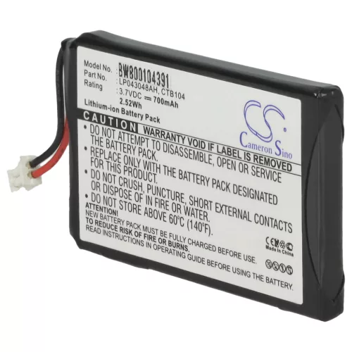 VHBW Battery 253230694, LP043048AH, CTB104 - 700 mAh 3.7 V Li-Ion