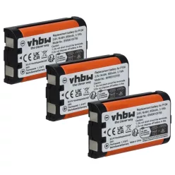   3x Akkumulátor, amely helyettesíti a 23-968, 43-9024, 43-9025, 43-9026 modelleket Panasonic vezetékes telefonhoz - 850 mAh 3.6 V NiMH