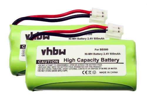 VHBW Telefon Akkumulátor 60AAAH2BMJ, BC102906, 87C, BT-34H, T377 - 800 mAh 2,4 V NiMH