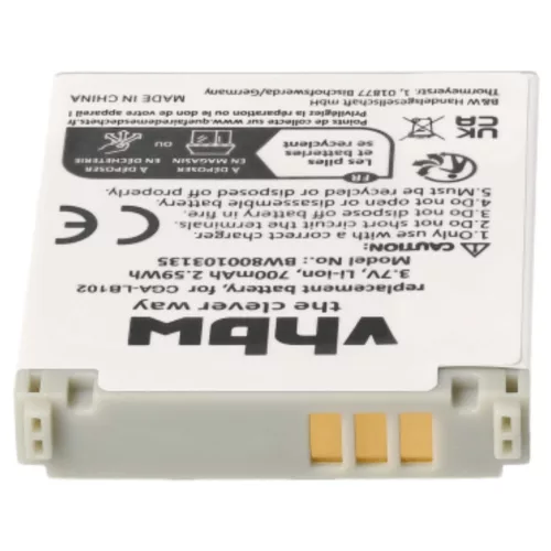 VHBW Battery Panasonic CGA-LB102 - 700 mAh 3.7 V Li-Ion