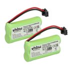 VHBW Akkumulátor 2SNAAA55HSJ1, 2SN-AAA55H-S-J1 - 800 mAh 2,4 V NiMH