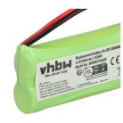 VHBW Akkumulátor 2SNAAA55HSJ1, 2SN-AAA55H-S-J1 - 800 mAh 2,4 V NiMH