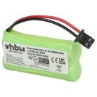 VHBW Akkumulátor 2SNAAA55HSJ1, 2SN-AAA55H-S-J1 - 800 mAh 2,4 V NiMH