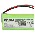 VHBW Akkumulátor 2SNAAA55HSJ1, 2SN-AAA55H-S-J1 - 800 mAh 2,4 V NiMH