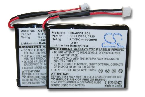 VHBW Cordless Phone Battery AEG DLP413239, 0829 - 500 mAh 3.7 V Li-Ion