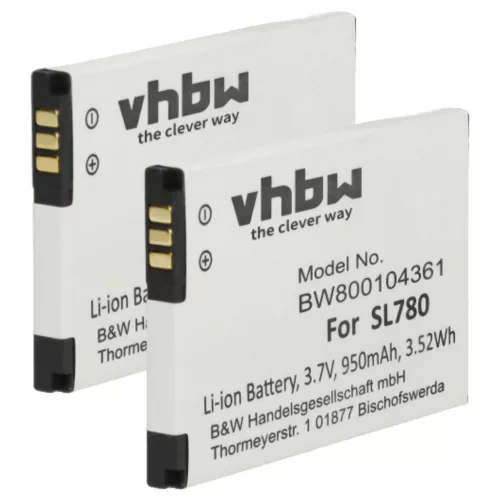 VHBW Battery Siemens S30852-D2152-X1, 4250366817255 - 950 mAh 3.7 V Li-Ion