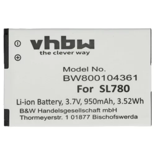 VHBW Battery Siemens S30852-D2152-X1, 4250366817255 - 950 mAh 3.7 V Li-Ion