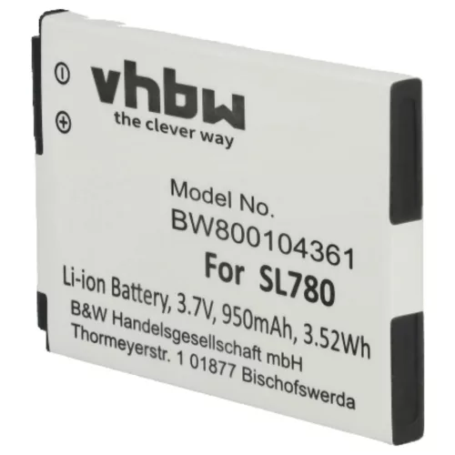 VHBW Battery Siemens S30852-D2152-X1, 4250366817255 - 950 mAh 3.7 V Li-Ion