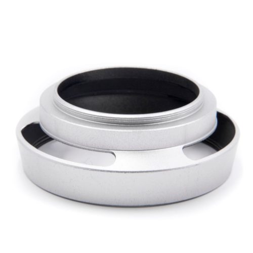 VHBW 39 mm Silver Lens Hood, Round for Lens