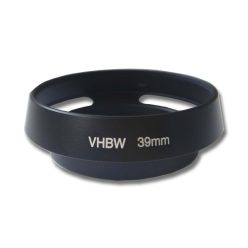 VHBW 39 mm Lens Hood - Black, Round Lens Shade