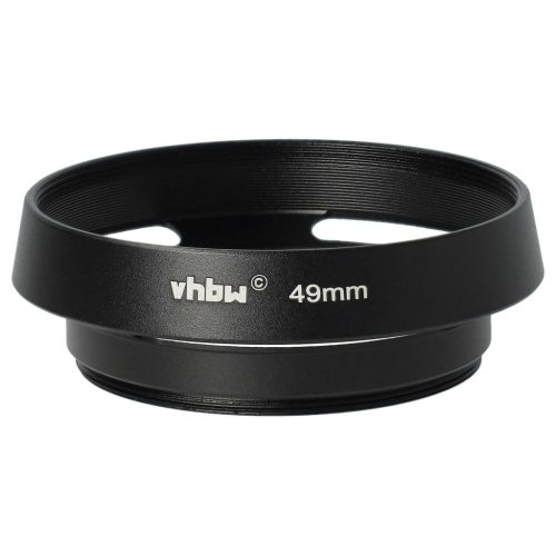 VHBW 49 mm Lens Hood - Black, Round