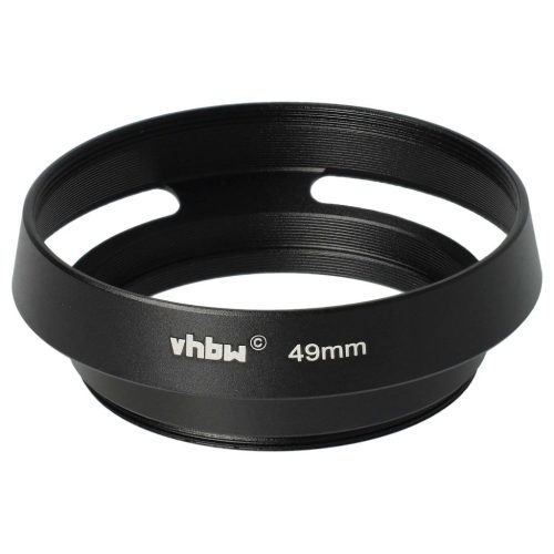 VHBW 49 mm Lens Hood - Black, Round