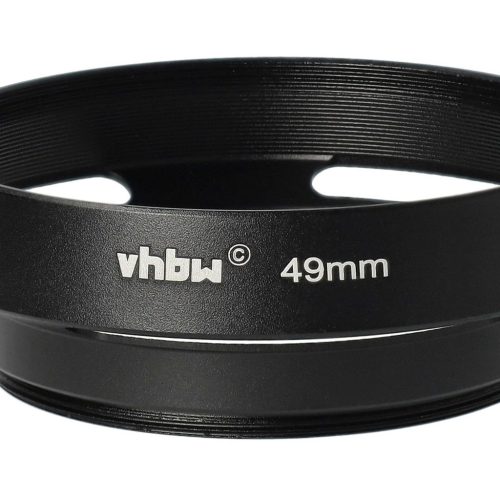VHBW 49 mm Lens Hood - Black, Round