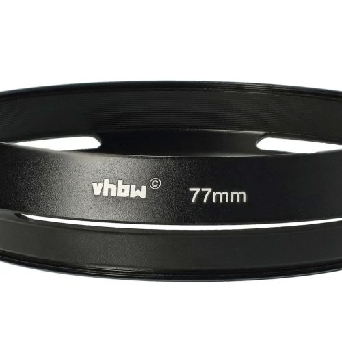 VHBW 77mm Lens Hood - Black, Round