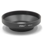 VHBW 49 mm Sunshade, Wide Angle Lens Hood, Black, Round