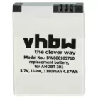 VHBW Video Camera Battery 1ICP7/26/33-2, 601-00724-00ACHDHN-301 - 1180 mAh 3.7 V Li-polymer