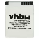 VHBW Videokamera Akku 1ICP7/26/33-2, 601-00724-00ACHDHN-301 - 1180 mAh 3,7 V Li-Polymer