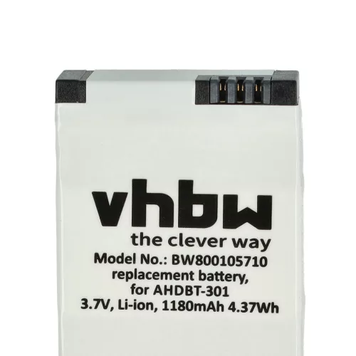 VHBW Videokamera Akku 1ICP7/26/33-2, 601-00724-00ACHDHN-301 - 1180 mAh 3,7 V Li-Polymer