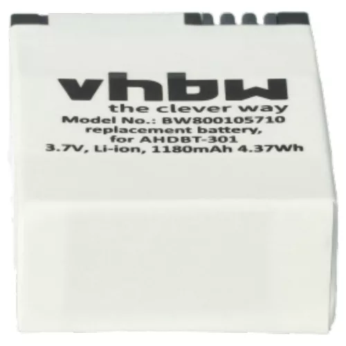 VHBW Videokamera Akku 1ICP7/26/33-2, 601-00724-00ACHDHN-301 - 1180 mAh 3,7 V Li-Polymer