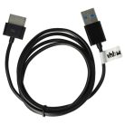 VHBW 1x USB Datenkabel Tablet - 2 in 1 Ladekabel für normale USB Tablets 100 cm schwarz