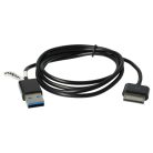 VHBW 1x USB Datenkabel Tablet - 2 in 1 Ladekabel für normale USB Tablets 100 cm schwarz