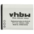 VHBW Camera Battery EN-EL23 - 1400 mAh 3.8 V Li-Ion