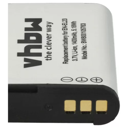 VHBW Camera Battery EN-EL23 - 1400 mAh 3.8 V Li-Ion