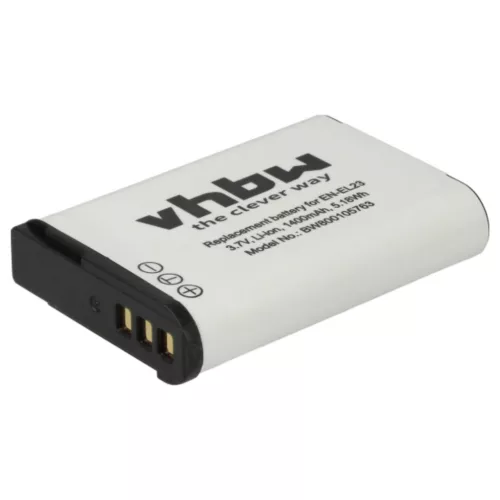 VHBW Camera Battery EN-EL23 - 1400 mAh 3.8 V Li-Ion