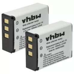   VHBW Video Camera Battery Aiptek CB170, CB-170, 084-07042L-062 - 1300 mAh 3.7 V Li-Ion
