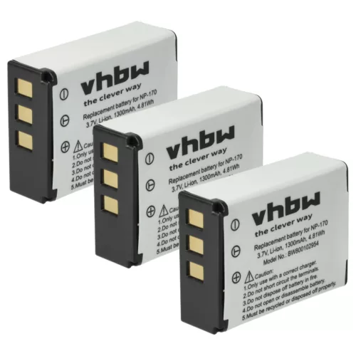 VHBW Akku für Aiptek 084-07042L-062 - 1300 mAh 3,7 V Li-Ion