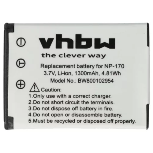 VHBW Akku für Aiptek 084-07042L-062 - 1300 mAh 3,7 V Li-Ion