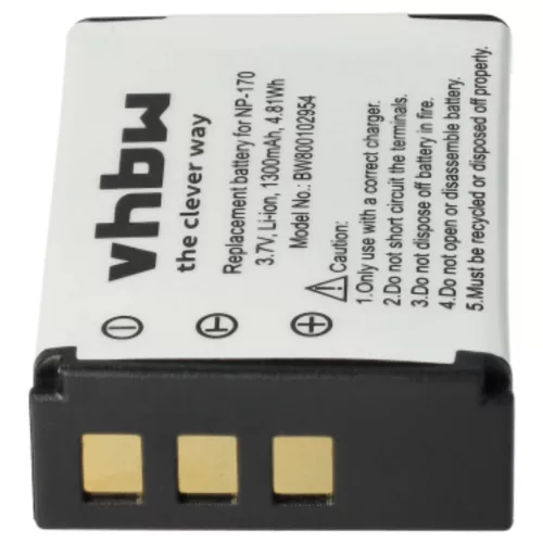 VHBW Akku für Aiptek 084-07042L-062 - 1300 mAh 3,7 V Li-Ion