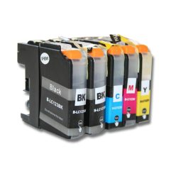   VHBW Brother LC123, LC123C, LC123BK, LC123Y, LC123M Tintenpatrone - DCP-J4110DW B/C/M/Y