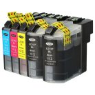 VHBW Brother LC125 5x Tintenpatrone 4110DW - B/C/M/Y