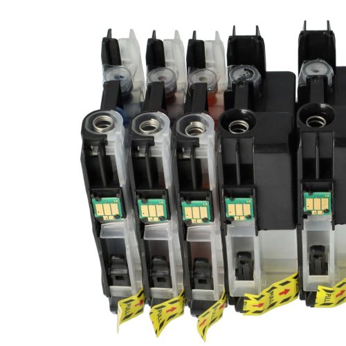 VHBW Brother LC125 5x Tintenpatrone 4110DW - B/C/M/Y