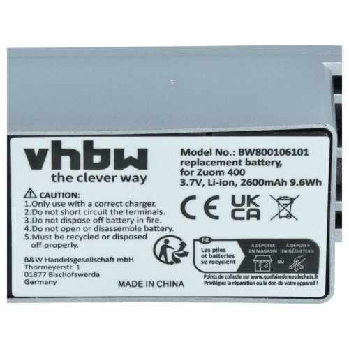VHBW GPS Akku Garmin 010-10863-00, 011-01451-00 - 2600 mAh 3,7 V Li-Ion