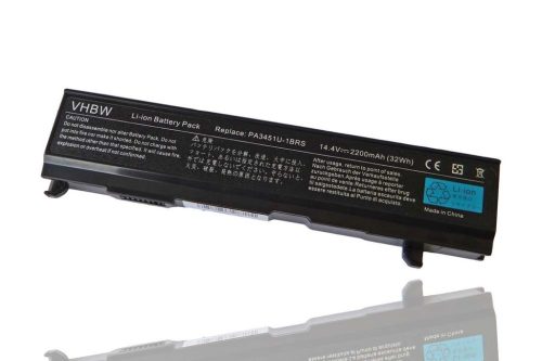Notebook akkumulátor  Toshiba PA3451U-1BRS, PABAS067 - 2200 mAh 14,4 V Li-Ion, fekete