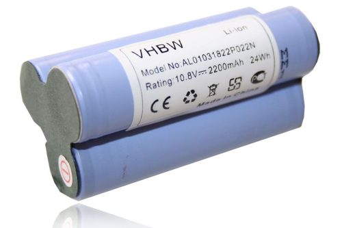 Elektromos kéziszerszámgép akkumulátor Bosch PSR 10.8V, AGS 10.8, KEO szerszámgépekhez - 10.8V, Li-Ion, 2200mAh