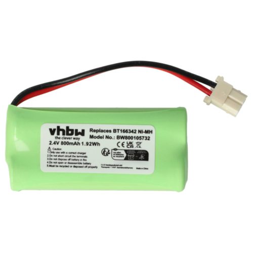 VHBW Kabelloser Telefon Akku BT283342, BT183342 - 800 mAh 2,4 V NiMH