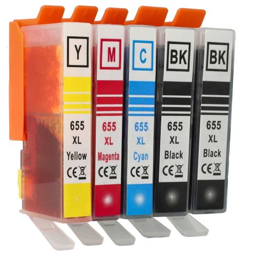 VHBW HP 5525 Ink Cartridge - B/C/M/Y, 5x