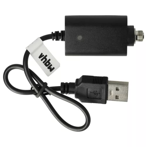 VHBW USB Charger for E-Cigarettes and other devices with threaded closure - 25 cm