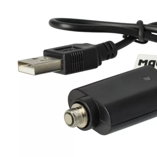 VHBW USB Charger for E-Cigarettes and other devices with threaded closure - 25 cm