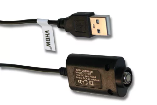 VHBW USB Charger for E-Cigarettes & other 510 threaded devices - 25 cm