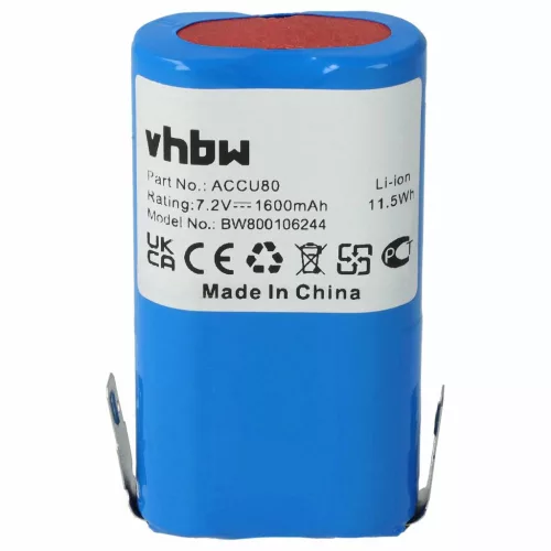 VHBW Lawn Mower Battery 8802-00.640.00, 1600 mAh 7.2 V Li-Ion