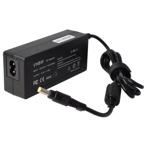 VHBW Power Adapter HP 677770-003, 67770-002, 613149-003, 613149-001 for HP Notebook - 17.5 cm, 65 W