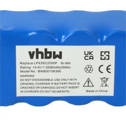 VHBW Akku für Ariete AT5186005100 - 2000 mAh, 14,4 V, NiMH