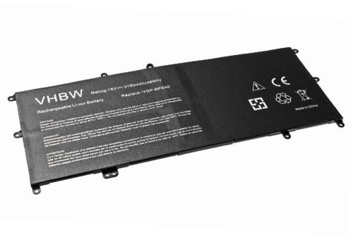 Notebook akkumulátor  Sony VGP-BPS40-hez - 3150 mAh 15 V Li-polimer, fekete